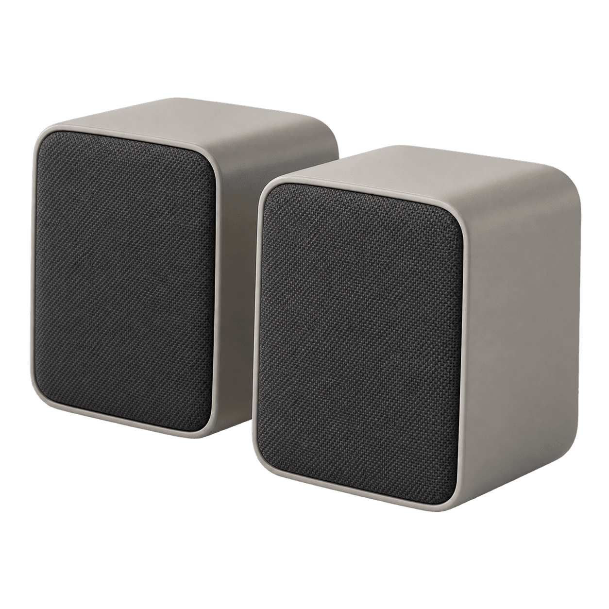 Compact desktop speaker pair